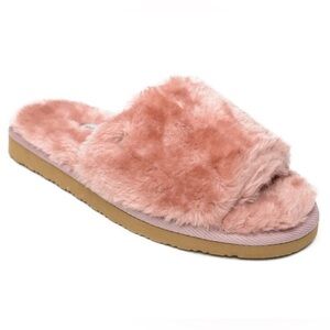 Minnetonka | Lolo Faux Fur Blush Pink Slides